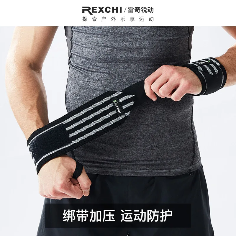 Rexchi Sports Wrist Strap For Men's Fitness Weightlifting High Bullets Winding Strap Pulling Compression Training Wristband HW01