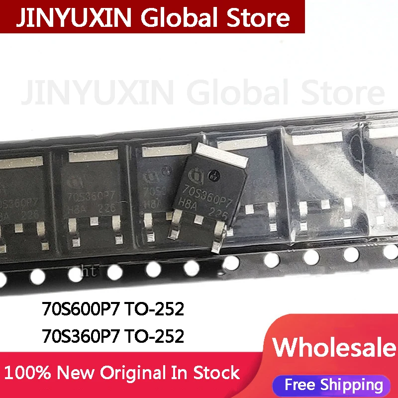 MXY 10Pcs New 70S360P7 IPD70R360P7S 70S600P7 IPD70R600P7S TO-252 700V 34A IC Chip Stock Wholesale