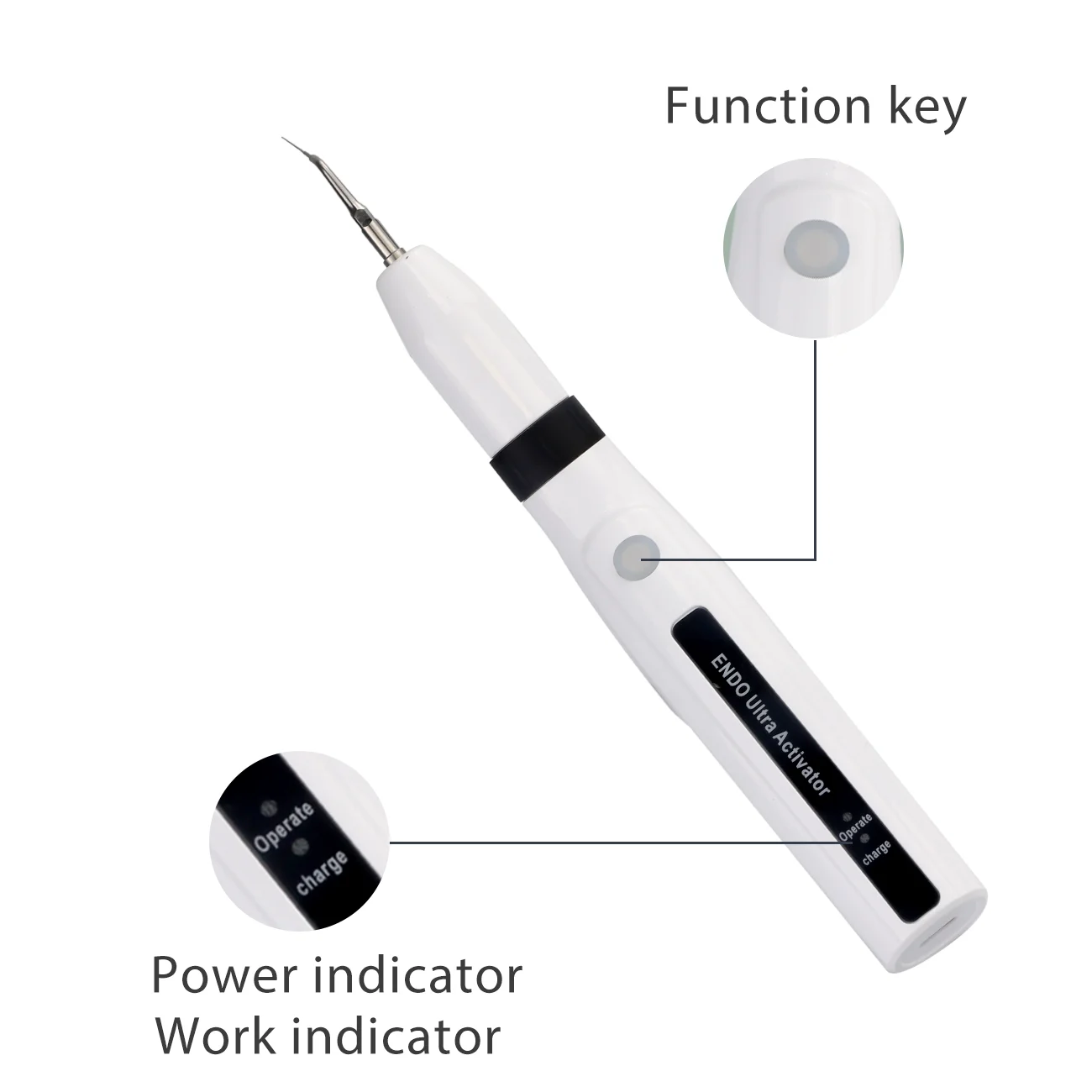 Electric Dental Wireless Ultrasonic Endo Activator with LED Light Activator Ultrasonic Irrigator Endodontium Root canal Tool