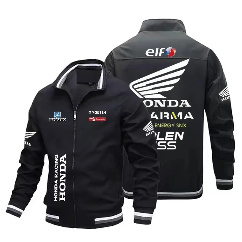 

2025 Honda racing men's clothing outdoor zipper jacket fashionable casual sports motorcycle gp riding clothes women's top coat