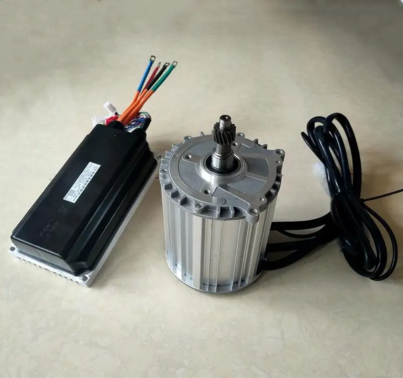 60V72V Electric Three/Four-Wheel Motor 2000W Permanent Magnet Synchronous Sine Wave High Speed Motor with Controller 4500RPM