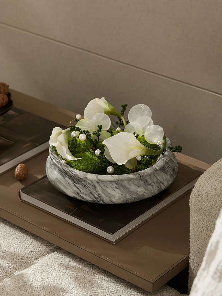 

Exquisite Miniature Landscape Disk Decorative Bonsai Moss Hotel Air Conditioner Cabinet Top Flower Pot New Chinese Style Home...