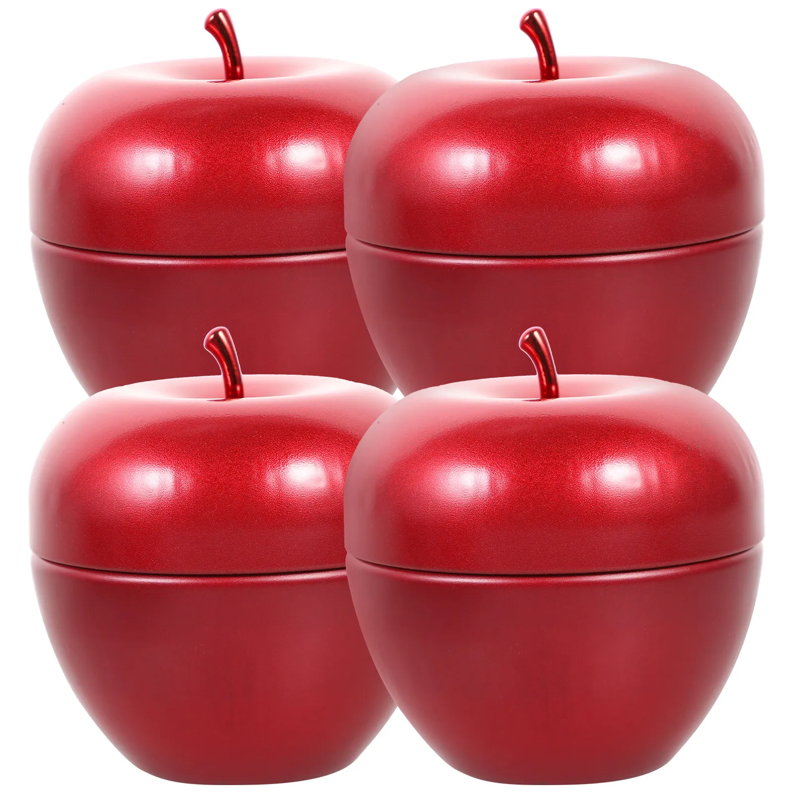 4Pcs Mini Metal Tea Canister Elegant Airtight Storage Jar Household Tinplate Tea Container Coffee Spice Snack Canister