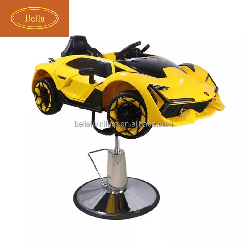 

Cartoon-Design Children's Safety Car Seat Barber Chair Modern Haircut Equipment For Kids Durable Metal For Beauty Salons
