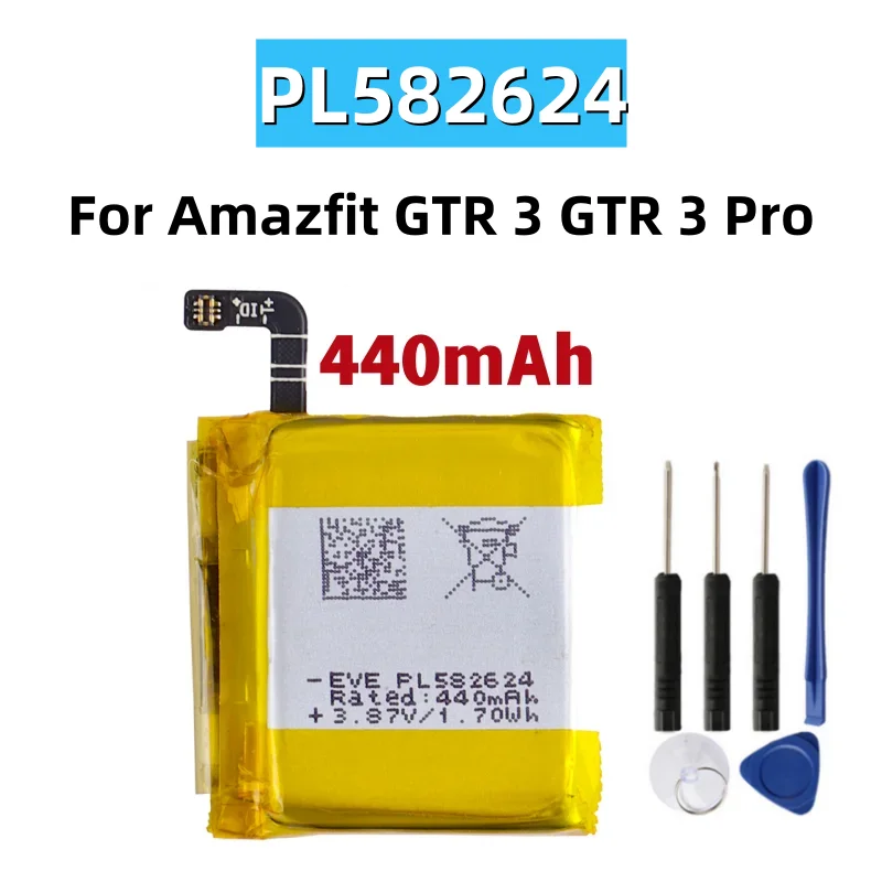 PL582624 Replacement Battery For Amazfit GTR 3 GTR 3 Pro 3Pro Batteries + Free Tools