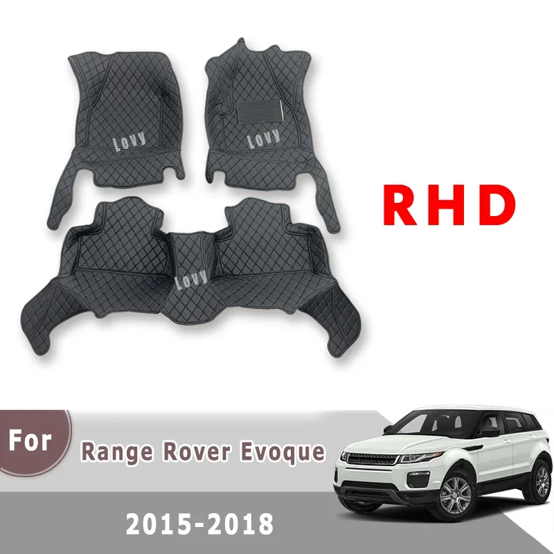 

RHD Car Floor Mats For Land Rover Range Rover Evoque 2015 2016 2017 2018 Auto Interior Accessories Dash Carpets Rugs Automobiles