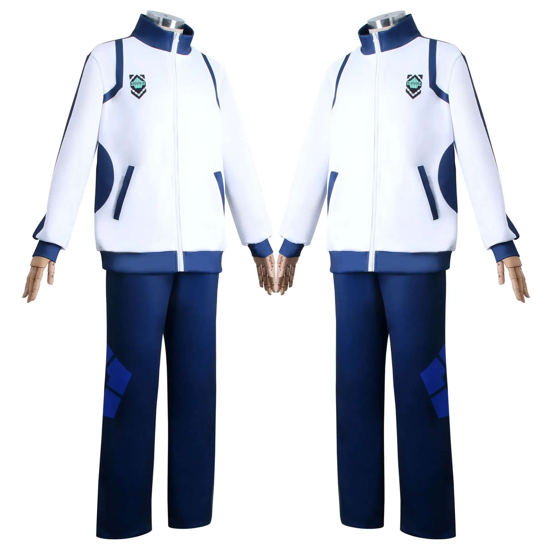 Blue Lock Reo Nagi Bachira Isagi Chigiri Cosplay Costume Zip Sportswear Tracksuit Sweatshirt Hoodie Halloween Carnival Costume