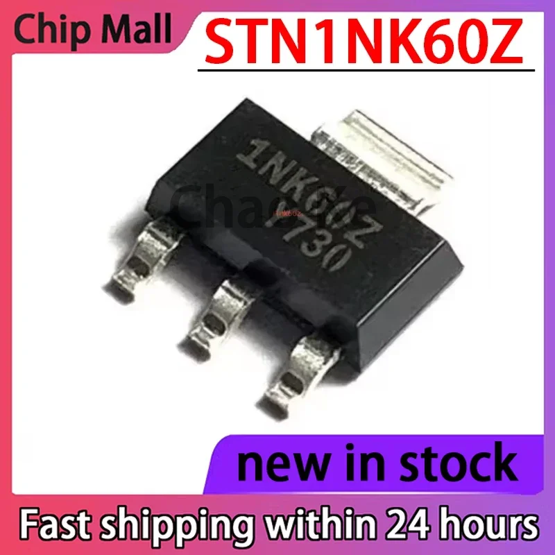 1PCS Neuer STN1NK60Z 1NK60Z Feldeffekt-MOSFET 0,3A 600V Transistor SMT SOT223
