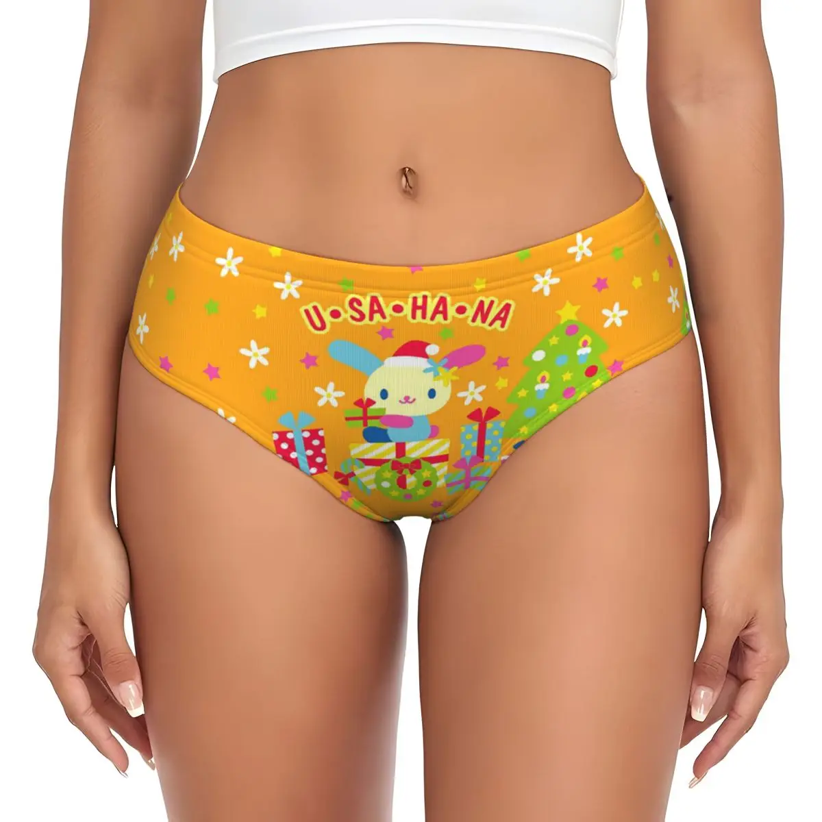 Custom Womens Usahana Kawaii Cartoons Animes Panties Breathable Briefs Underwear