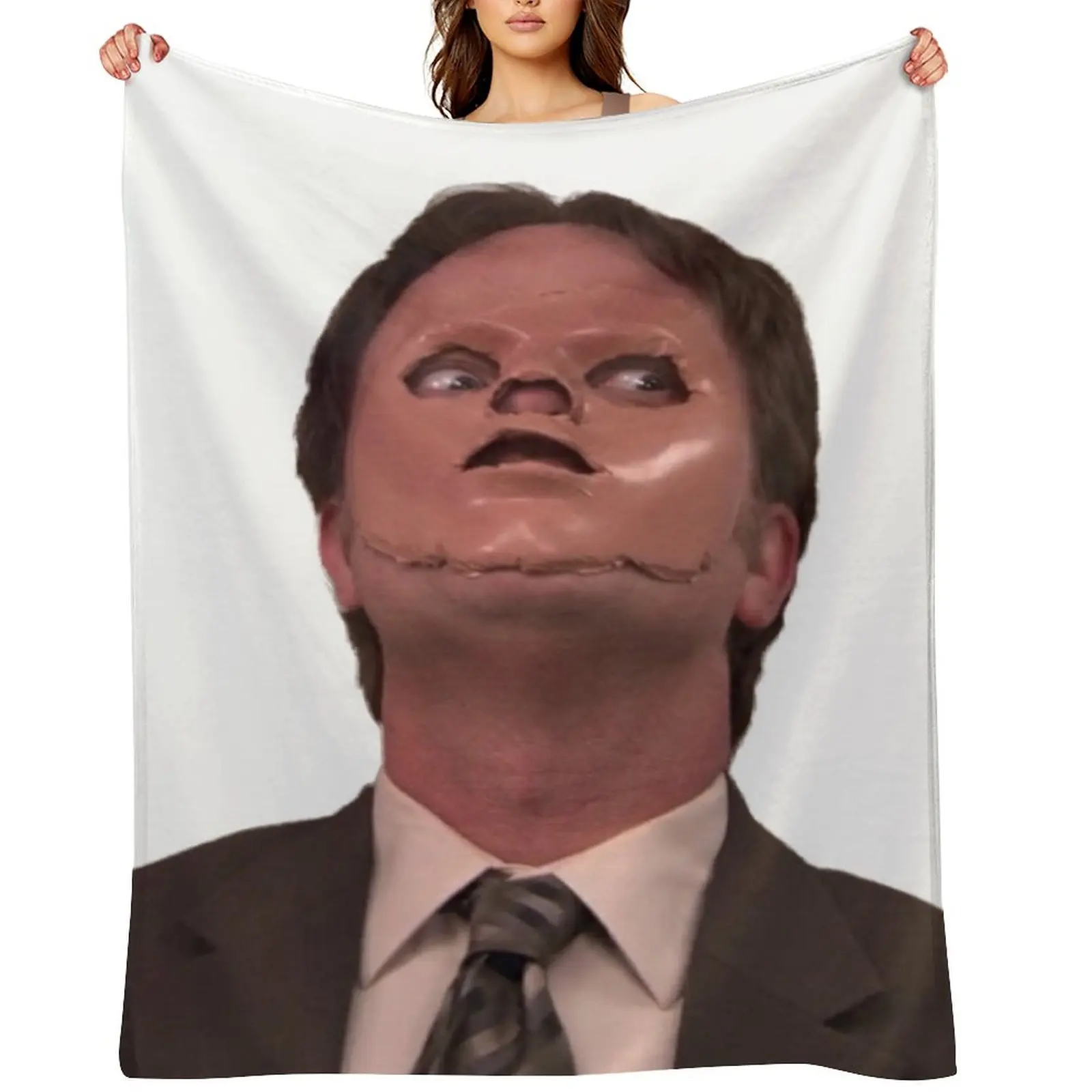 

Dwight Schrute - Skin Mask Throw Blanket heavy to sleep Extra Large Throw Soft Beds Sofa Throw Blankets