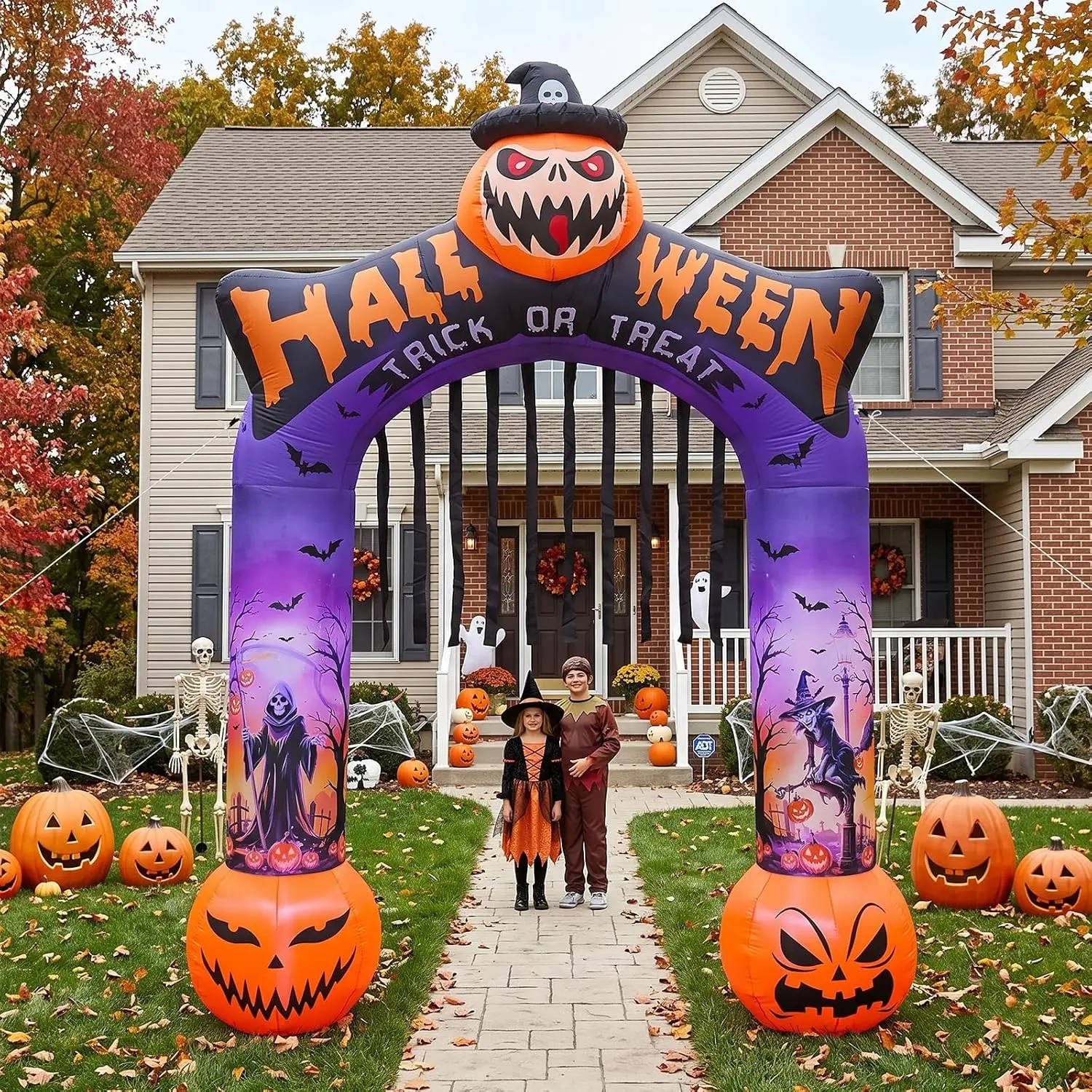 10 Ft Halloween Inflatable Arc - Outdoor Lighting Front Yard 评论和价格