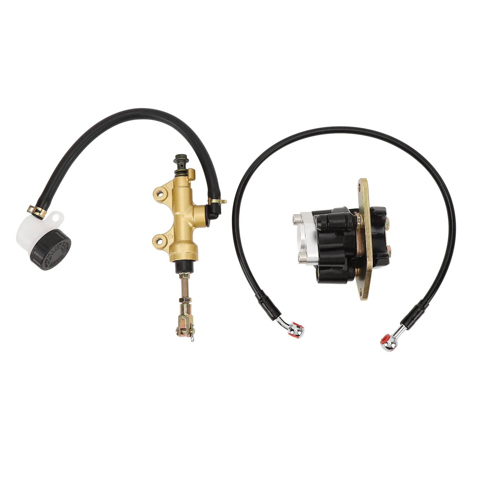 

Rear Brake Master Cylinder Caliper Hose Assy 5VM-2583V-00-00 Metal Rear Brake Caliper Master Cylinder, for Blaster 200 YFS200