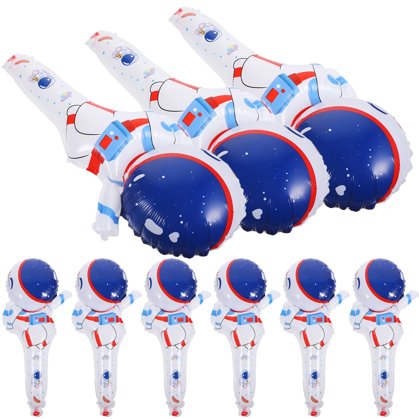 

50pcs Astronaut Inflatable Balloons Handheld Rods Aluminium Foil Party Decorations Supplies Cartoon Balloon Ornament