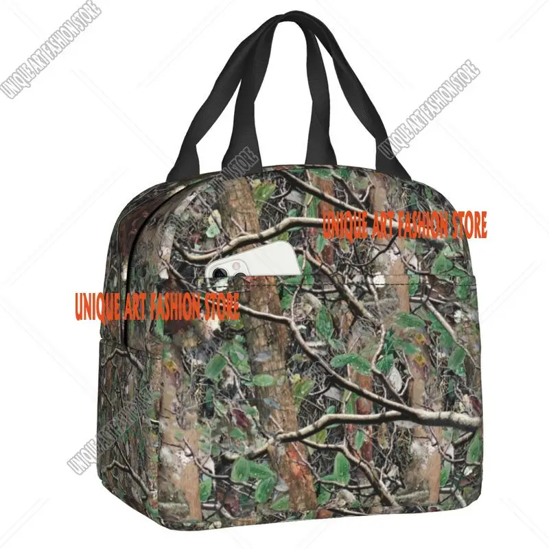 Custom Hunting Camouflage Pattern Lunch Bag Men Women Camo Cooler Thermal Insulated Lunch Boxes for Kids School