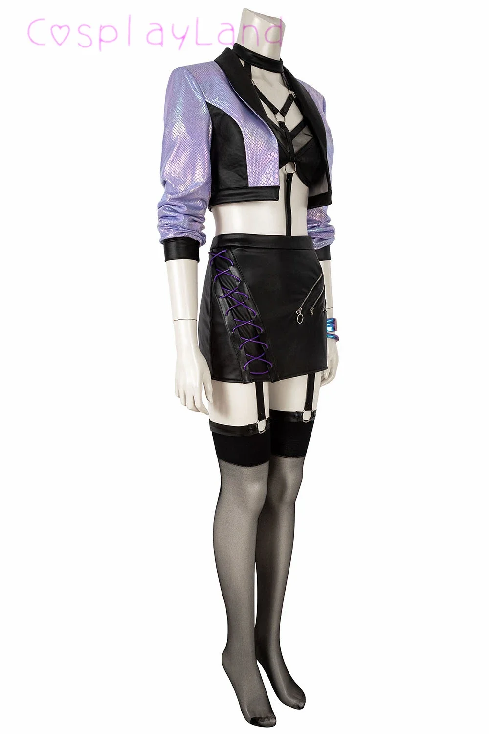 게임 LOL 코스프레 KDA 그룹 멤버 할로윈 코스튬 에블린 코스프레 의상 카니발 섹시 S10 결승 EIFINI 유니폼 슈트