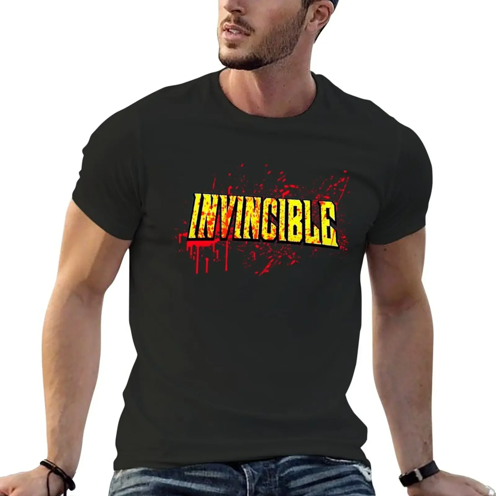 Invincible T-Shirt plus size clothes plain summer top shirts men