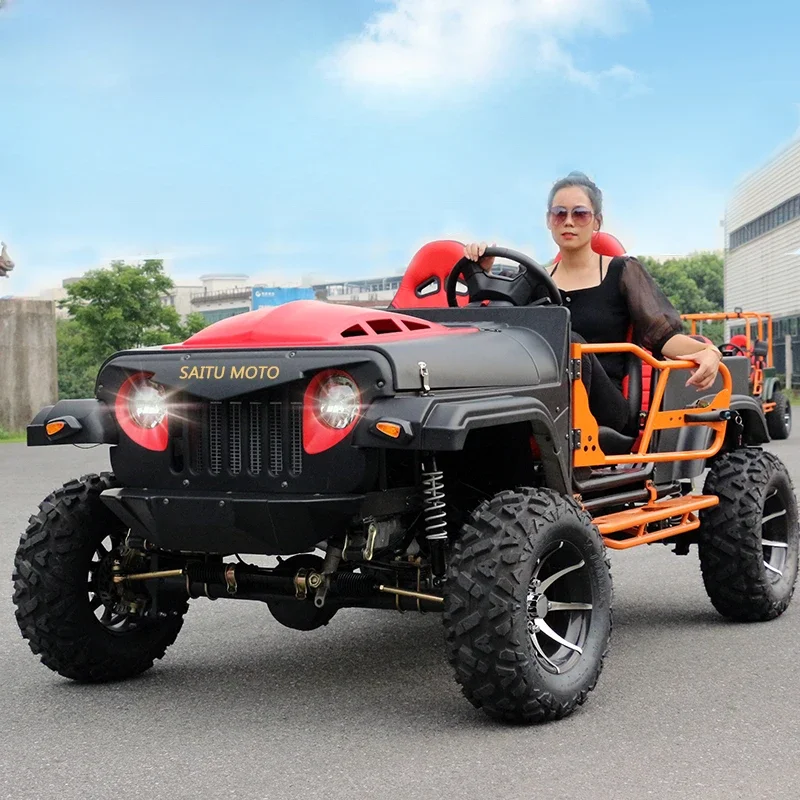 ATV 4WD Large Adult Kart Electric Motorcycle 300cc Jeep Mountain Bike UTV image 4