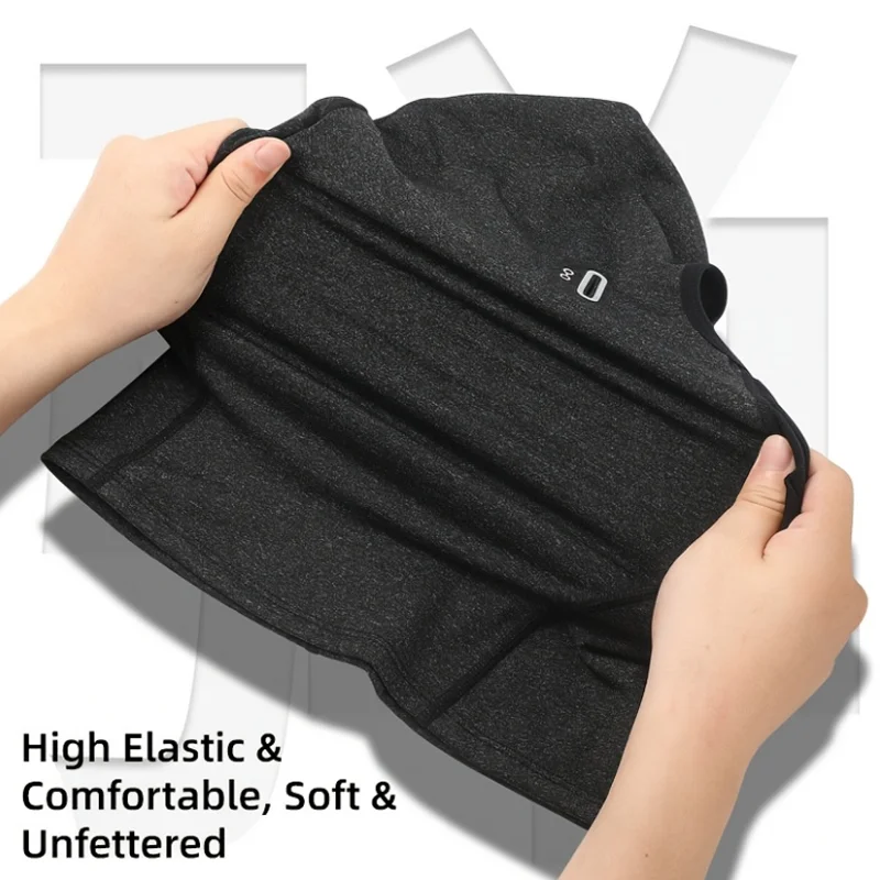 Máscara de invierno tipo pasamontañas, transpirable, resistente al viento, para usar debajo del casco de moto, cubre la cara, unisex, cálida, de secado rápido y protege el cuello.