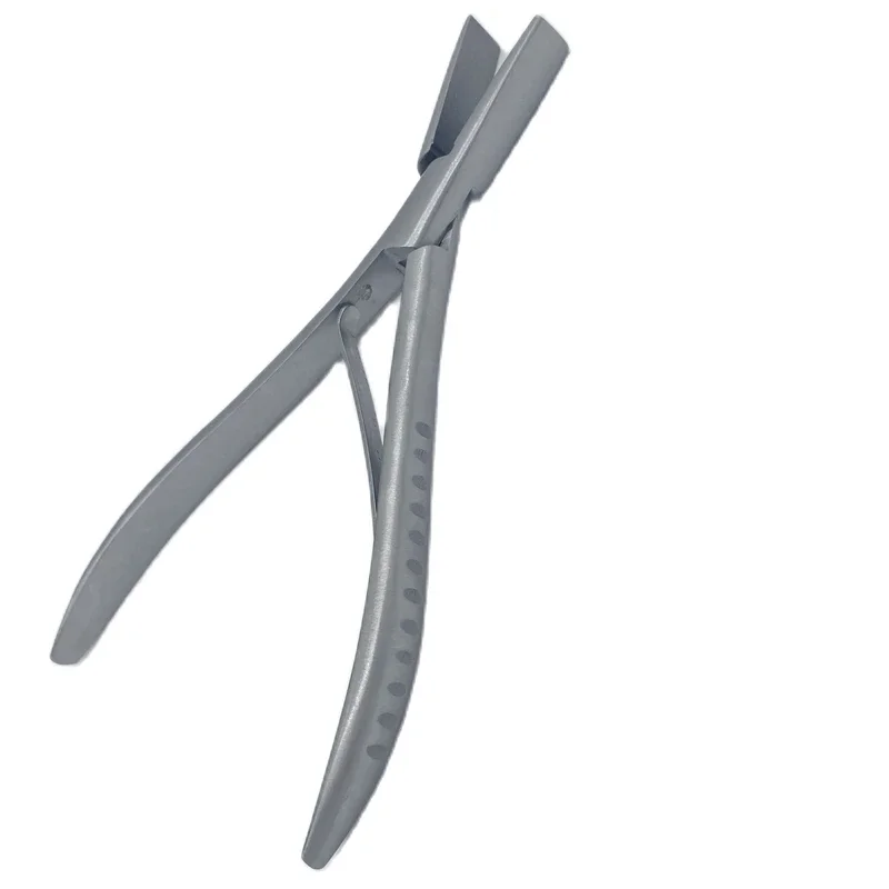 

1PC 7 inch Flat teeth Silver Stainless Steel Clamp Hair Extension Plier with smooth grooves Keratin Hair Extensions Tools