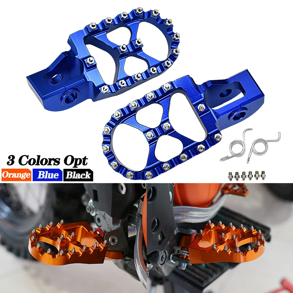 

Motorcycle Foot Pegs FootRest Footpegs Rests Pedals For KTM EXC EXCF XC XCF SX SXF 85 125 150 200 250 300 350 450 530 2017-2023