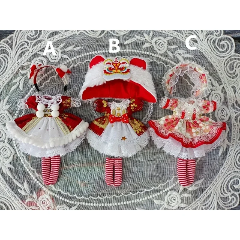 

Одежда для кукол BJD подходит для размера 1/3 1/4 1/6 1/8 OB11, одежда для девочек bjd, милая красная одежда, платье, аксессуары для кукол (три очка)