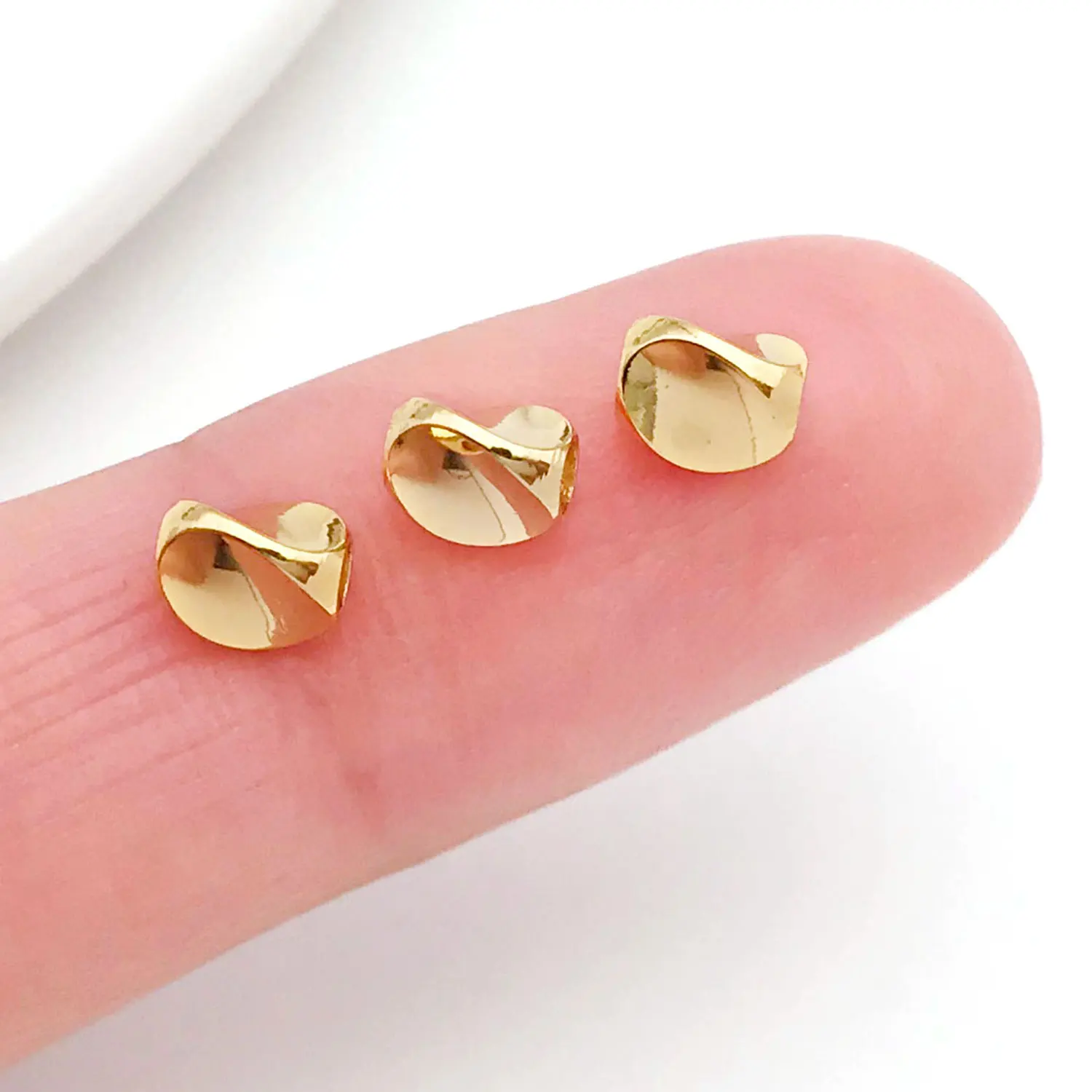 20pcs 18K Real Gold Plated Brass Beads, Irregular Big Hole Bead Loose Beads For DIY Bracelet Necklace Jewelry Making Accessory image 5
