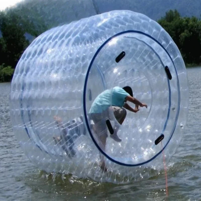 

Забавный надувной водный прогулочный мяч с синим пузырем, надувной водный ролик из ТПУ