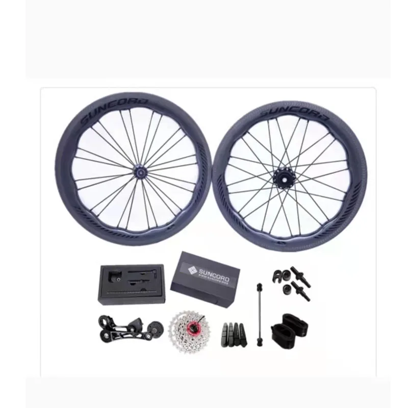 Suncord 3/4/5/7Speed Aluminum alloy/carbon  wheel set for Brompton