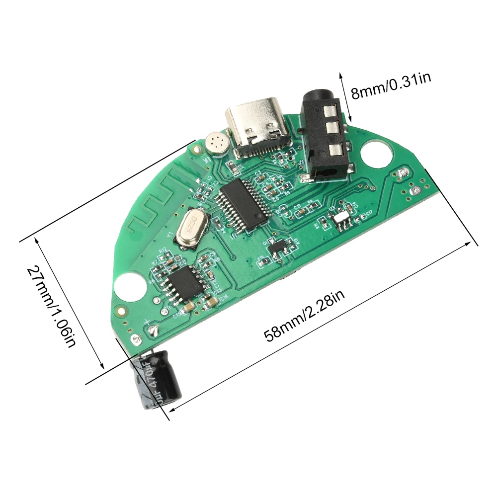 3D 스테레오 사운드 및 HIFI 오디오, Type-C 인터페이스, DIY 프로젝트용 무선 Bluetooth 연결 기능을 갖춘 Bluetooth 증폭기 모듈