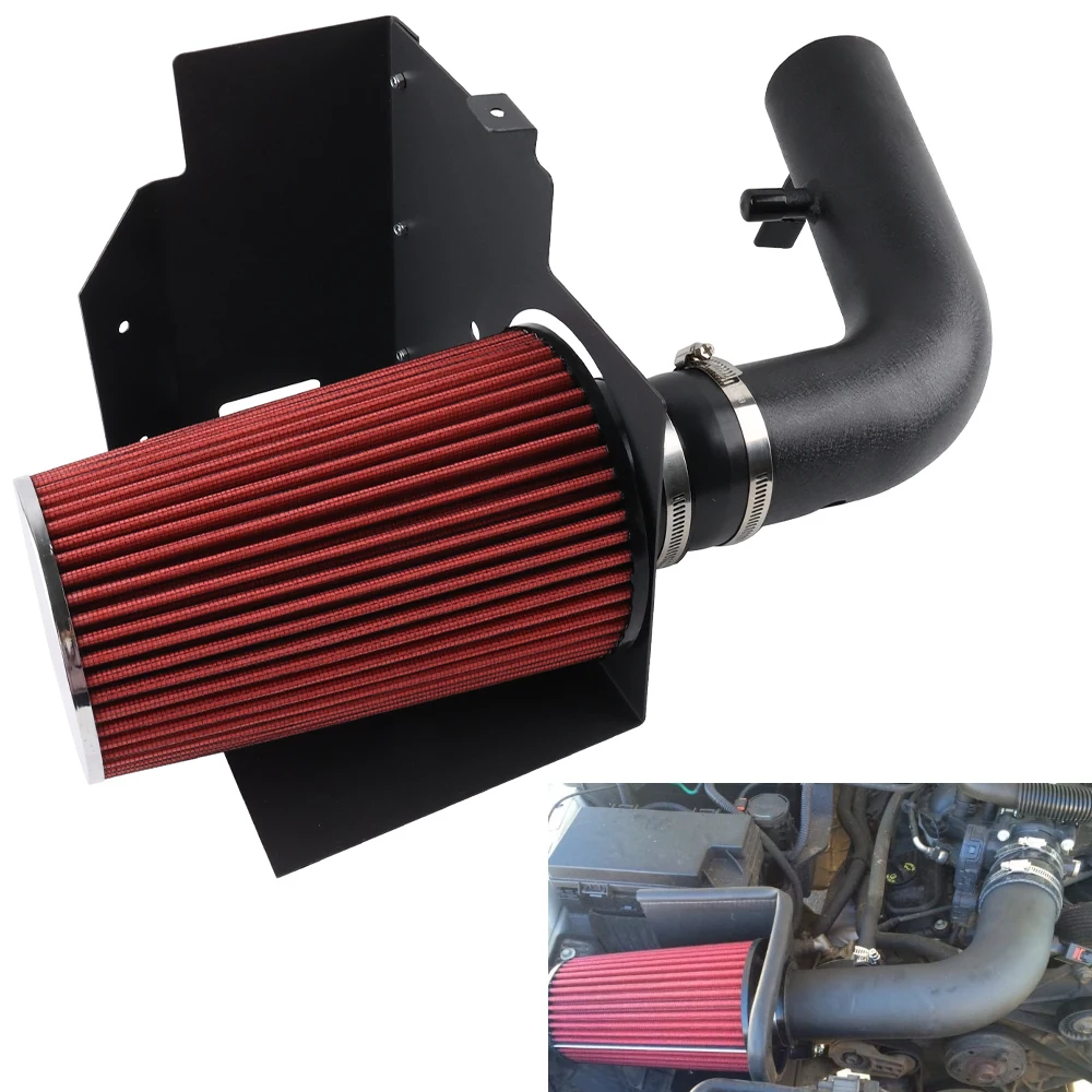 

Комплект впуска холодного воздуха для Jeep, теплозащитный экран, красный для Wrangler JK Sport Utility 2007-2011 гг., 3.8L 2WD 4WD