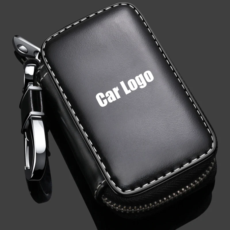 1pcs Leather Car Key Wallet Keychain Hook Bags Key Case For Ford 3 mk2 mk3 2 mondeo mk4 fiesta fusion ranger max Accessories