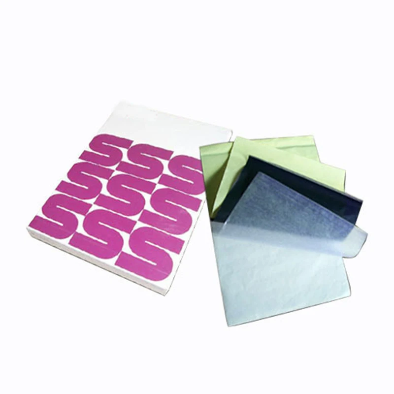 

100Pcs/Set A4 Size Tattoo Paper Thermal Stencil Carbon Copier Paper Auxiliary Tattoo Transfer Paste Transfer Oil