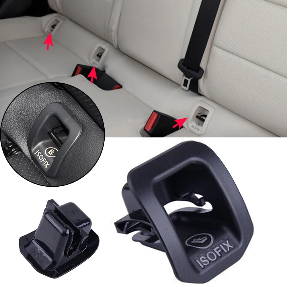 Rear Black ISOFIX Mount Cover For Mercedes A CLA GLA Class W176 Rear Seat Hook Black Buckle Accessories High Quality ABS