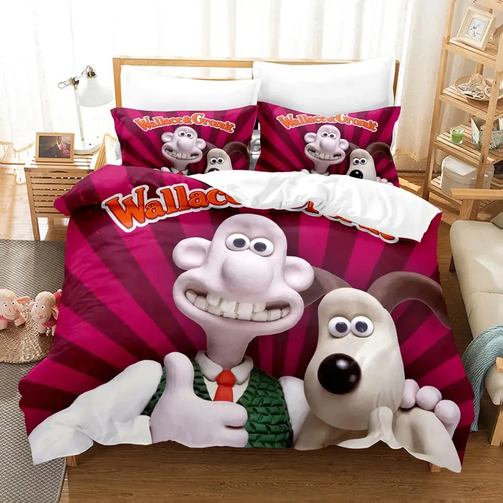 2024 Kawaii Gromit Bedding Set Single Twin Full Queen King Size Aldult Duvet Cover Sets for Boys Bedroom Printed Anime Bed Sheet