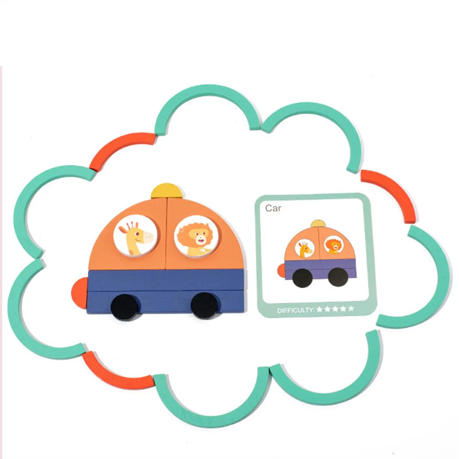 Rompecabezas con forma de tallo de madera, anillos de rompecabezas, palos inteligentes, actividades de aprendizaje para niños, niñas, viajes, dormitorio, escuela en casa