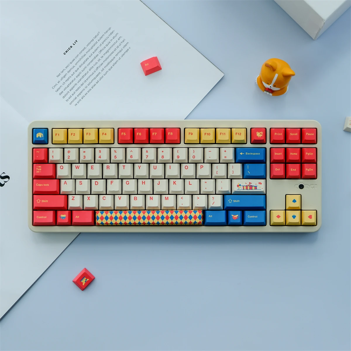 134 Keys Circus Keycaps Cherry Profile PBT Dye Sublimation Keycap For MX Switch Mechanical Keyboard 61/68/67/87/980