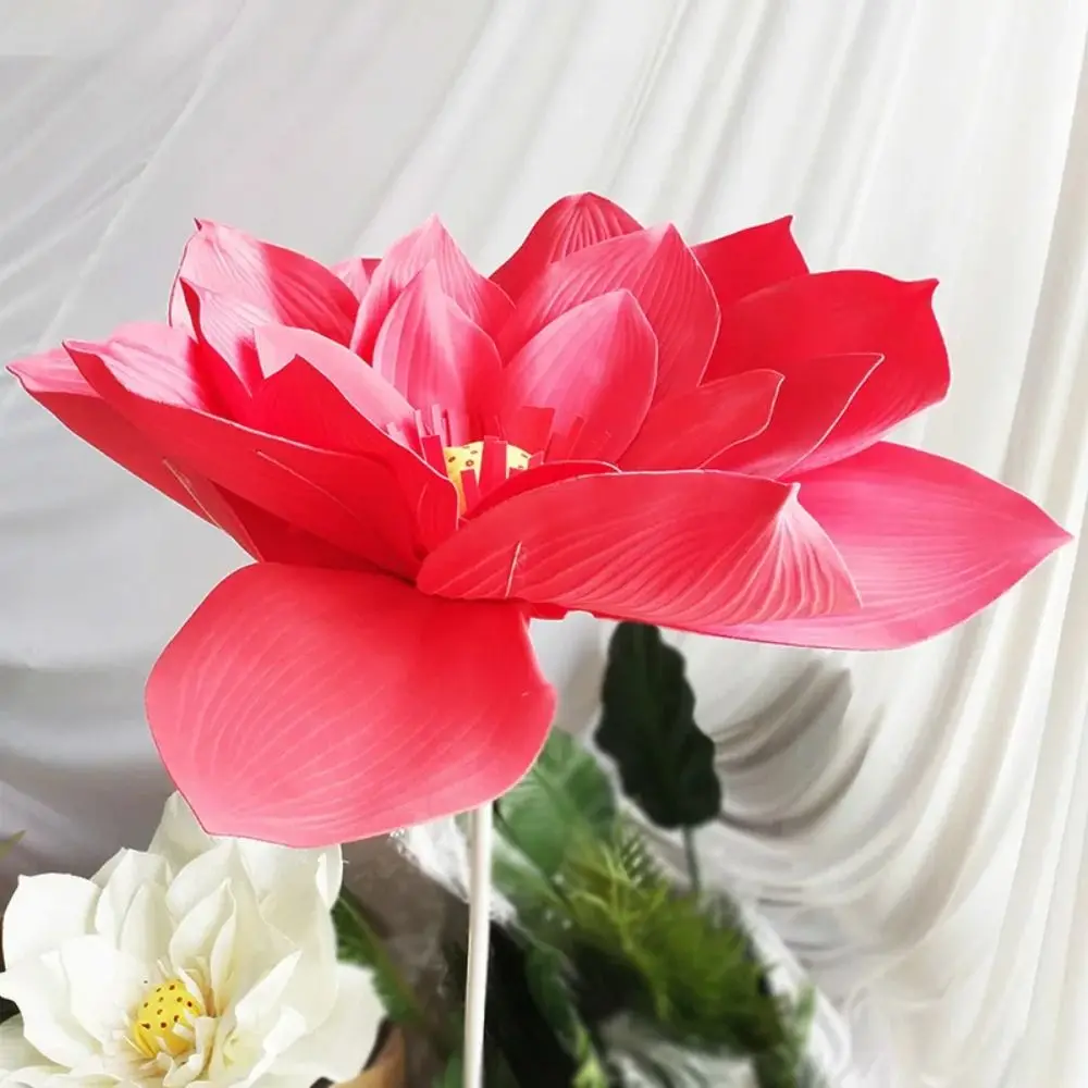 40/50cm PE Giant Lotus Flower Artificial Fashion Simulation Lotus Flower Hotel Decoration Art Decoration Large Foam Fake Flowers