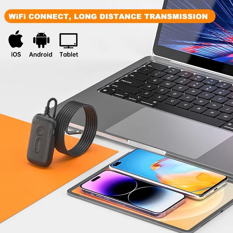 WIFI Endoscope HD1080P Single Dual Triple Lens Wireless Pipe Inspection Borescope Camera Car Checking Waterproof LEDs 2600mAh