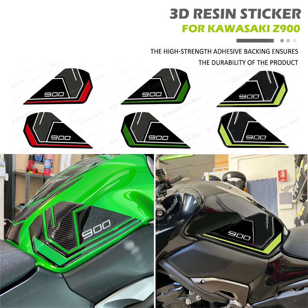 

For KAWASAKI Z900 Z 900 Motorcycle Accessories 3D Epoxy Resin Tank Pad Protection Sticker New Decorative Decal