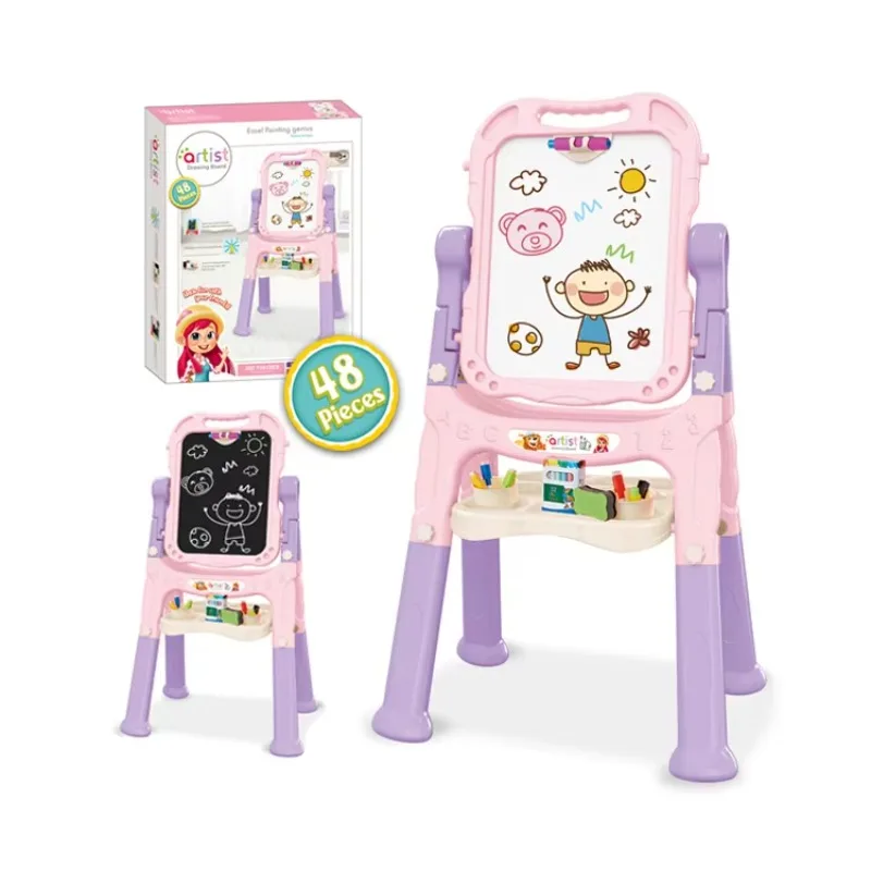 hobby-children's-adjustable-multifunctional-magnetic-painting-board-with-table-and-chair
