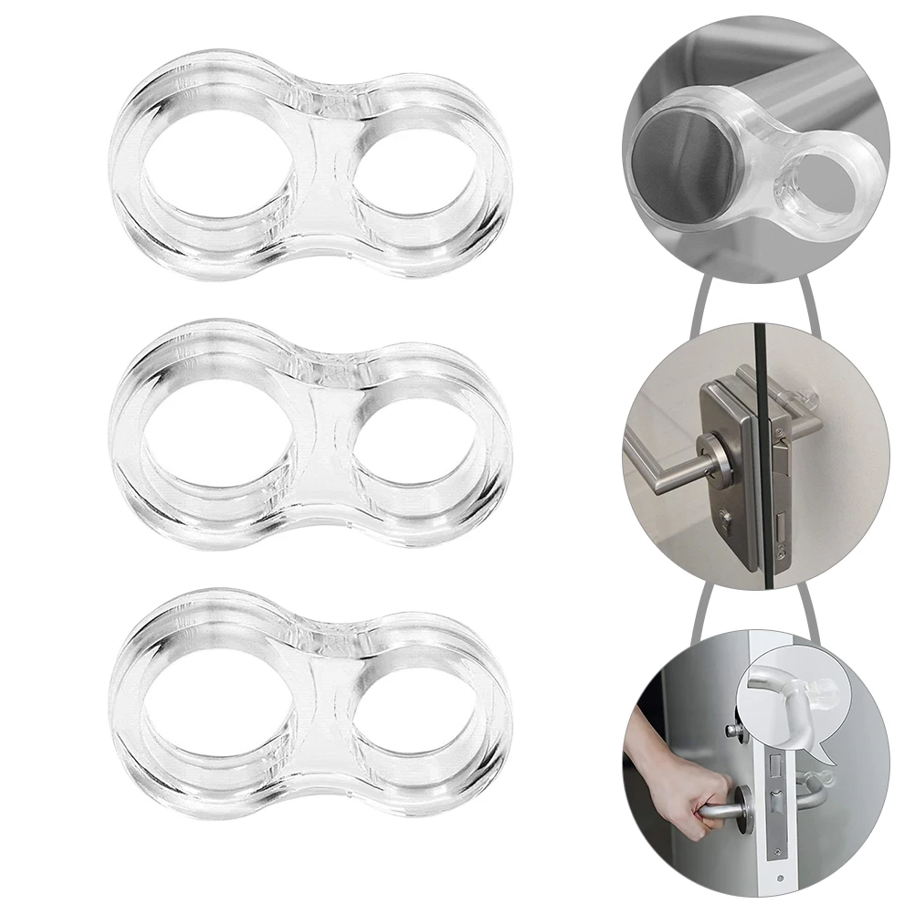 5 قطعة مقبض الباب الوفير المضادة للتصادم مقبض الباب حامي امتصاص الصدمات جدار الحرس لغرفة المعيشة الحمام المطبخ غرفة نوم