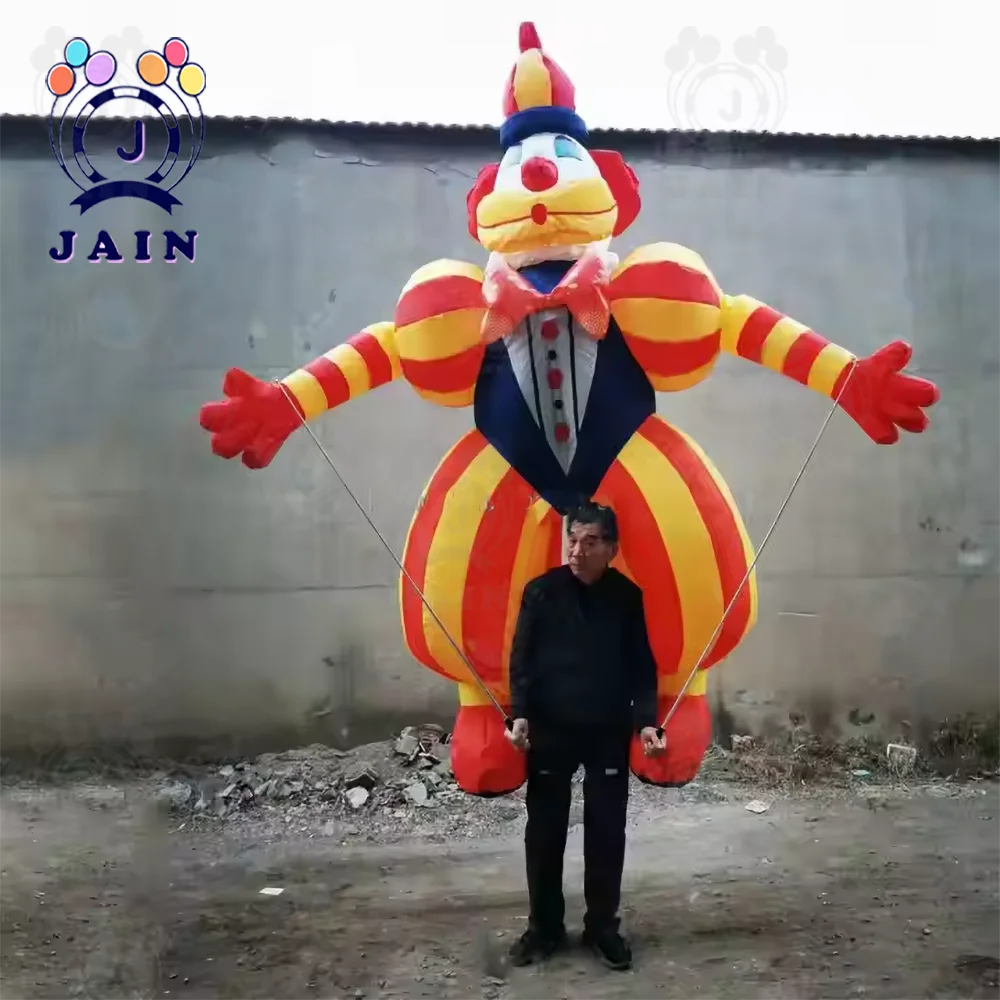 Inflatable Clown Costume 3.5m Large Adults Walking Joker Cartoon Puppet Circus Props Performance Costume For Carnival Parade