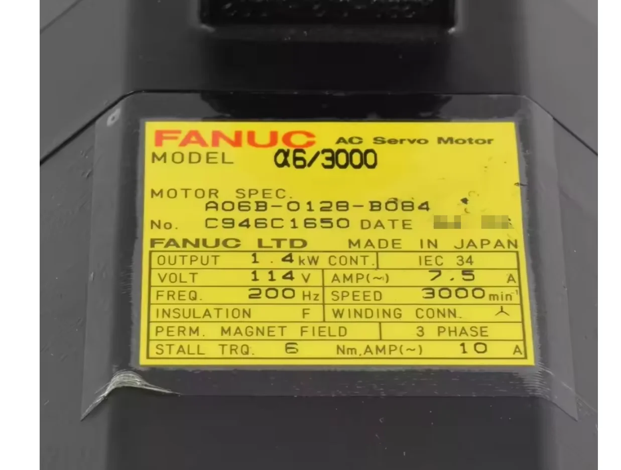 

A06B-0128-B084 Fanuc Servo Motor Tested OK A06B 0128 B084