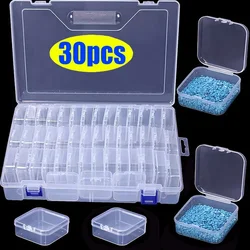 Mini plastic doos (geen grote doos) Vierkante opslagcontainer Case Stofdichte verpakking Display Box Verpakking voor sieraden Kralen Oorbel