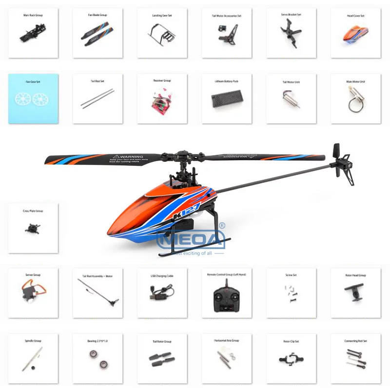 WLtoys XKS K127 wszystkie części helikopter RC samolot części zamienne silnika obwód drukowany serwo ogon ostrza śruba Shell odbiornik śmigła