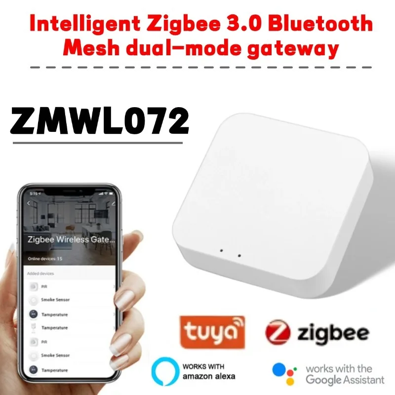 

Умный шлюз Tuya Zigbee 3,0 + Bluetooth Mesh, двухрежимный беспроводной многофункциональный многорежимный шлюз, концентратор для умного дома