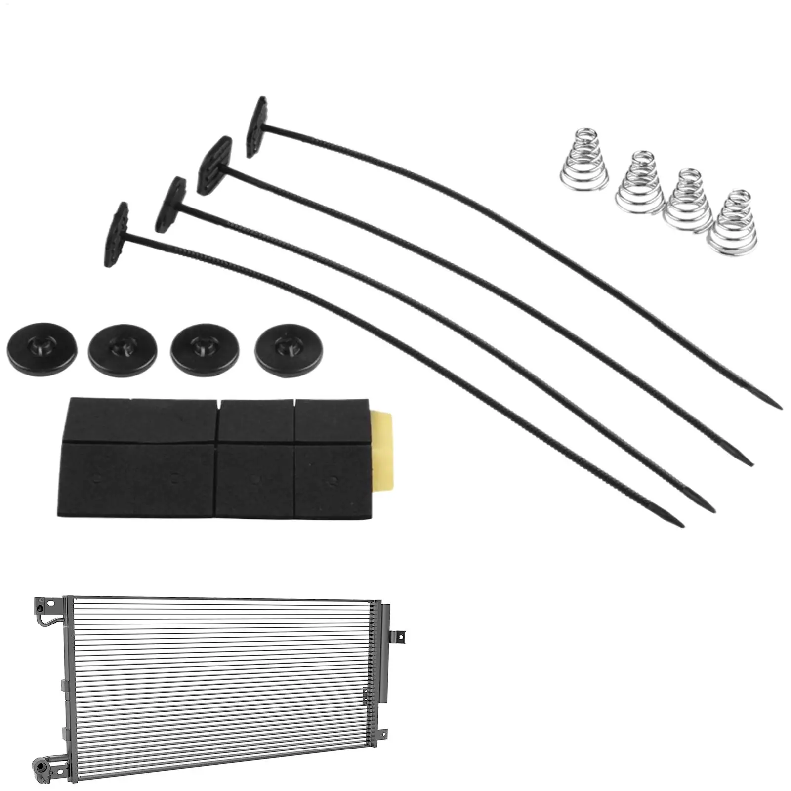 

Монтажный комплект автомобильного радиатора, аксессуары для вентиляторов общего автомобиля, противоскользящий монтажный комплект радиатора для прицепа, грузовика, автомобиля, автофургона