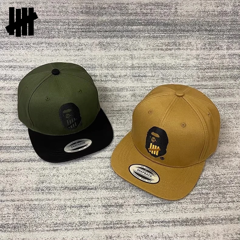 UNDEFEATED Unisex Flat Brim Baseball Cap, Street Skate Hip Hop Snapback Hat for Daily Outdoor Wear