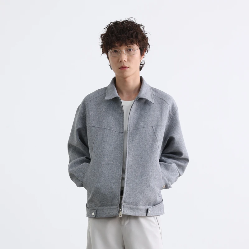 Men's Spring Autumn Lapel Tool Jacket Cityboy Japanese Koran Streetwear Loose Vintage Fashion Casual Cargo Jacket Coat
