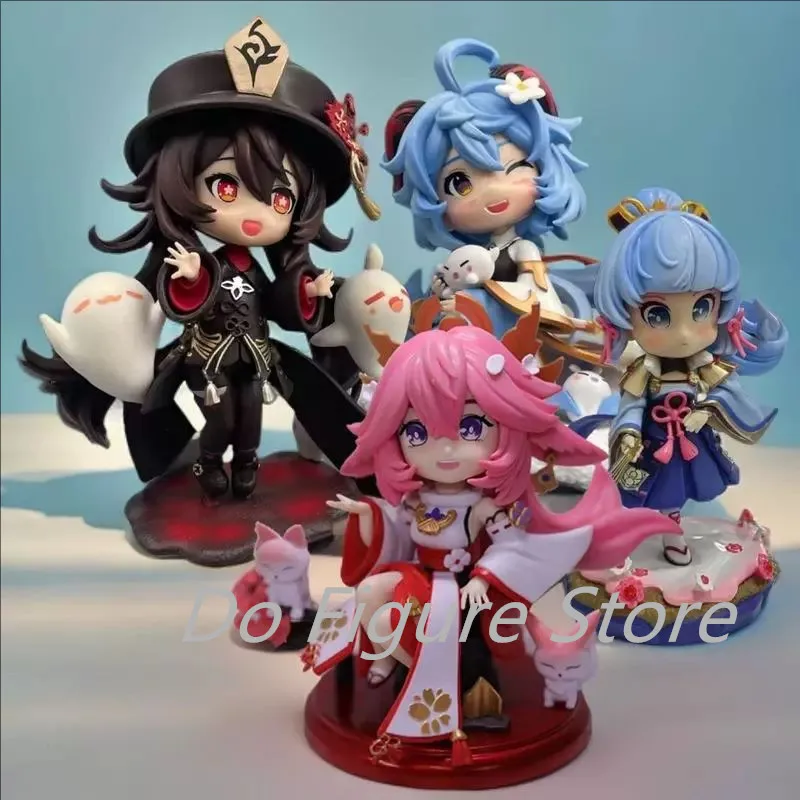 Yae Miko Ganyu Hu Tao Kamisato Ayaka Yoimiya Raiden Shogun Genshin Impact Q version Anime Figure Toy Game PVC Action Figure doll